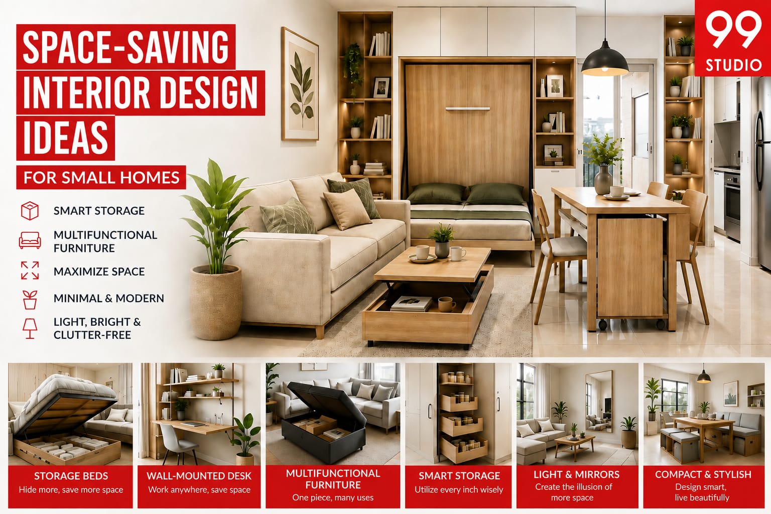 Space-Saving Interior Design Ideas for Small Homes