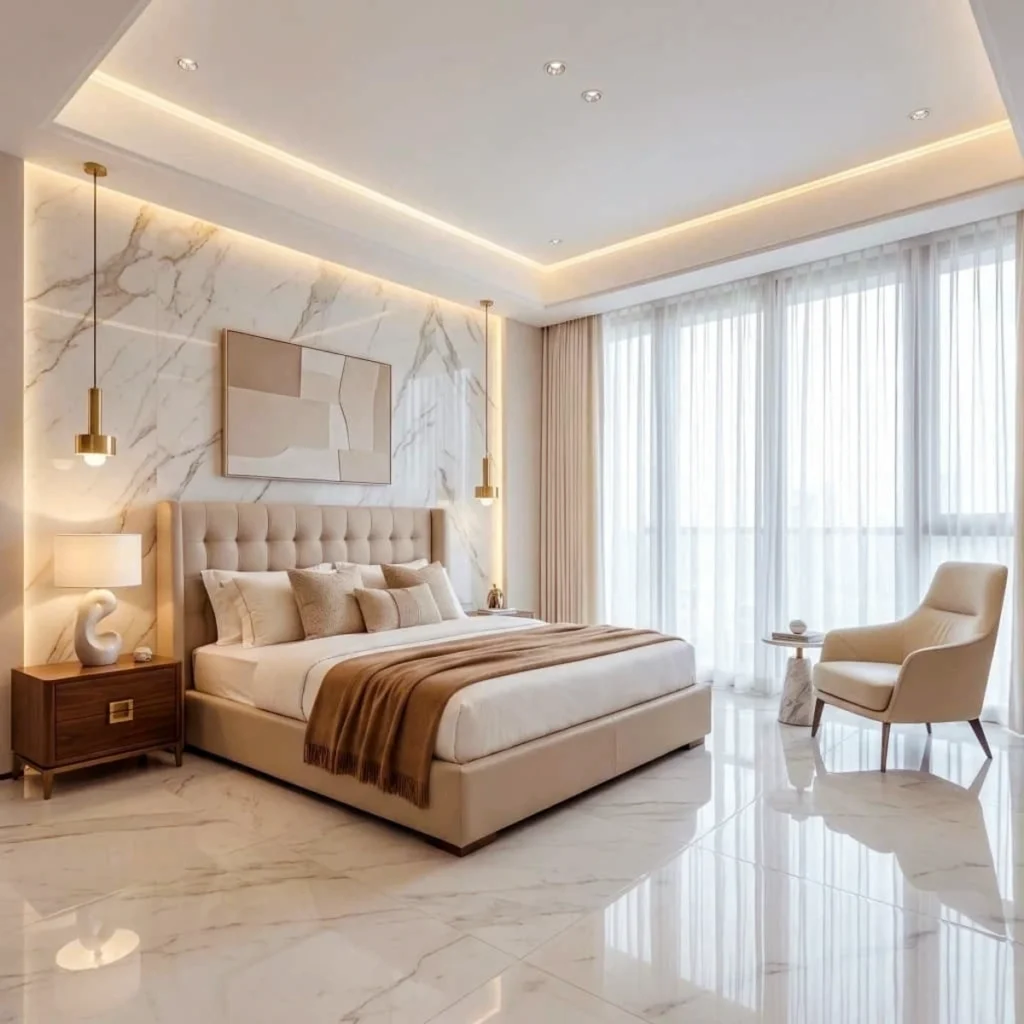 Aesthetic False Ceiling Design for Bedroom